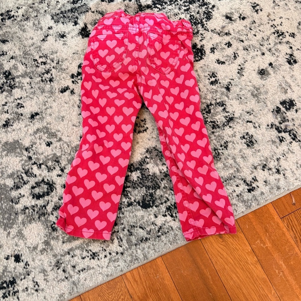 H&M Heart Patterned Pink Pants - Toddler  Size 18-24 Months​​ - Picture 2 of 4